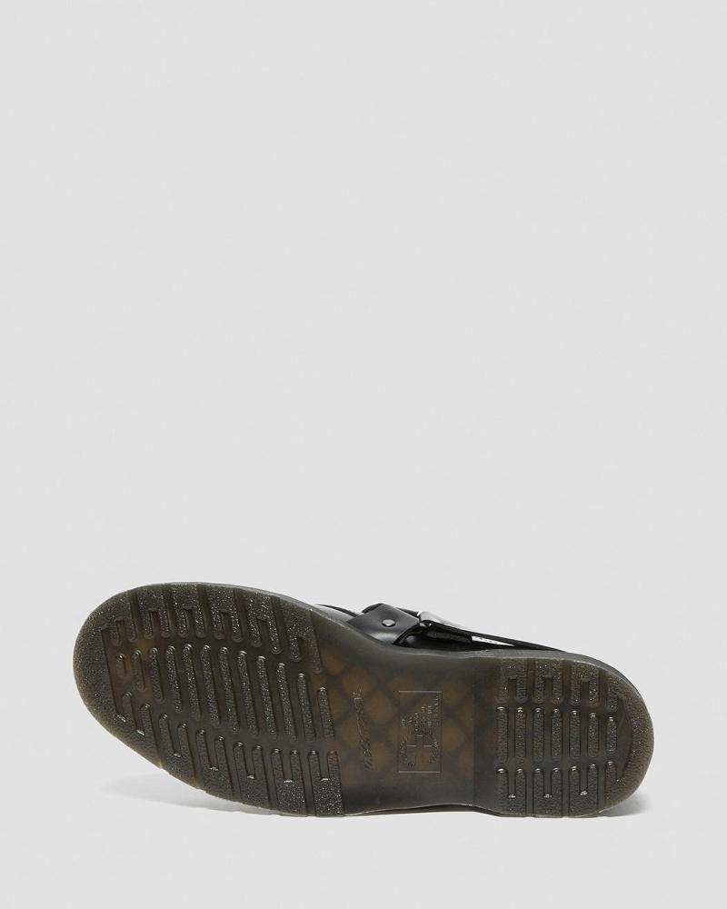 Dr Martens Henree Polished Smooth Lær Spenne Sko Herre Svarte | Norge 235SGL
